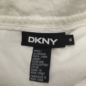 DKNY White linen & Cotton skirt